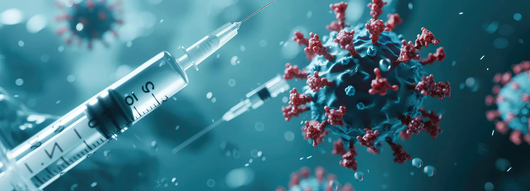 3D rendering of virus and vaccines