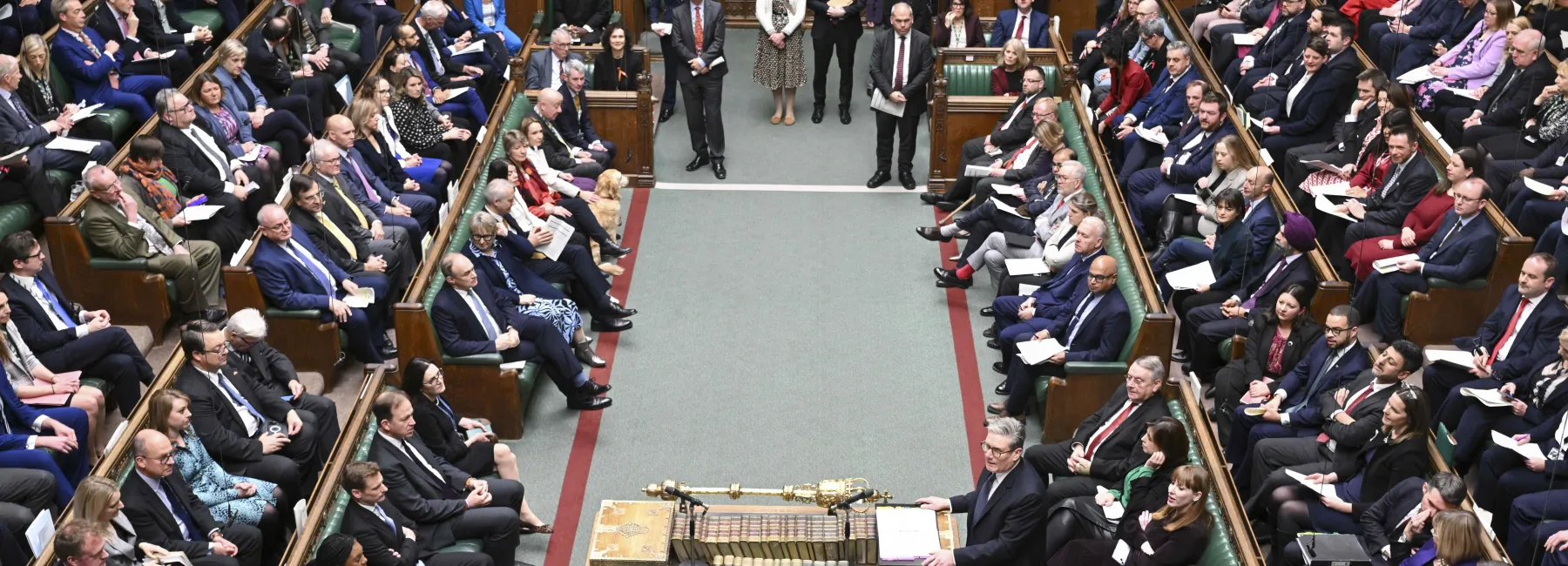 Wide angle photo of the House of Commons