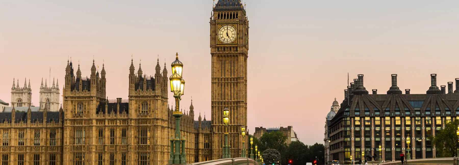Westminster Bridge looking towards the Houses of Parliament