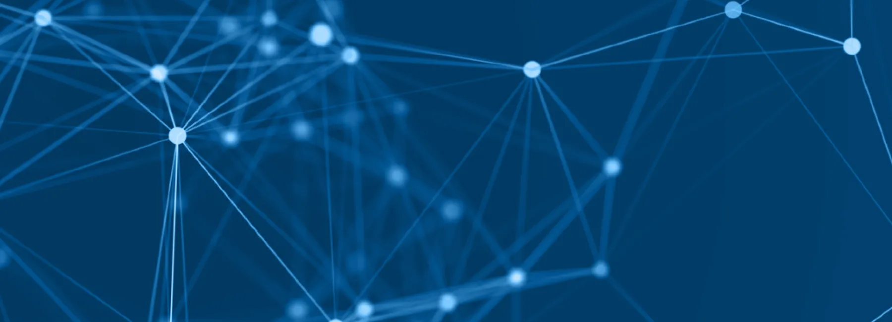 Connected dots on a blue background