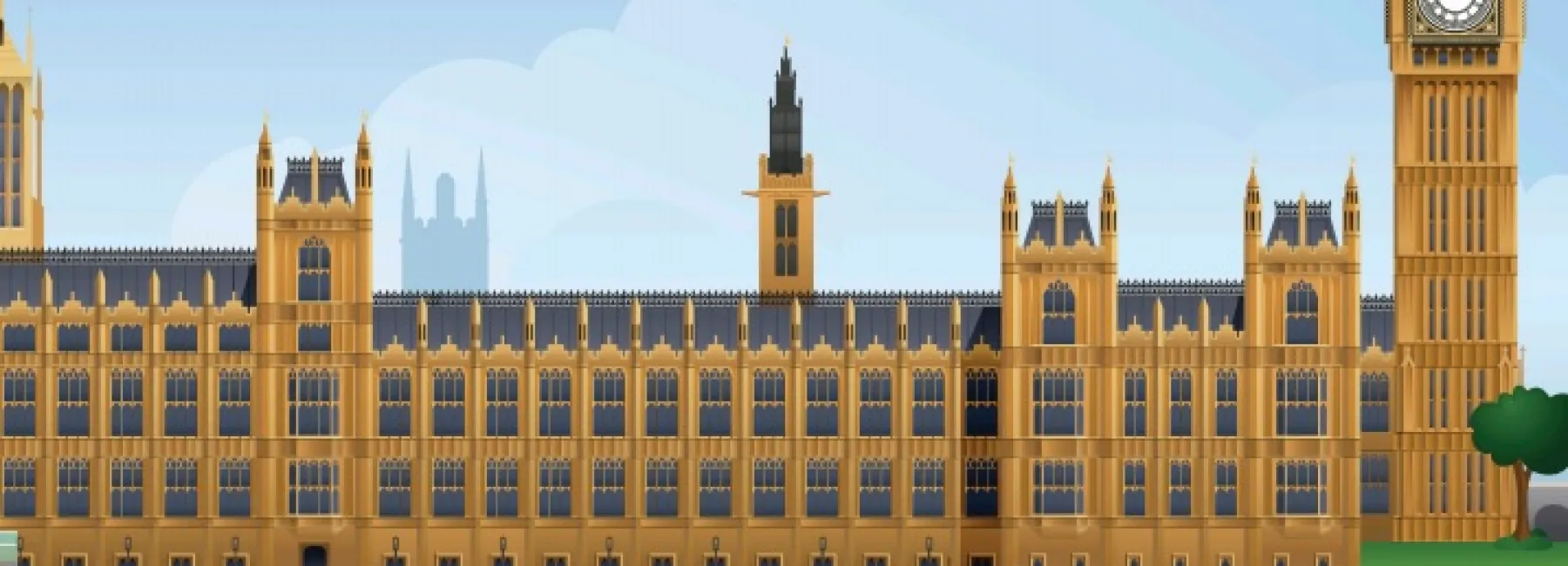 Illustration of the Houses of Parliament