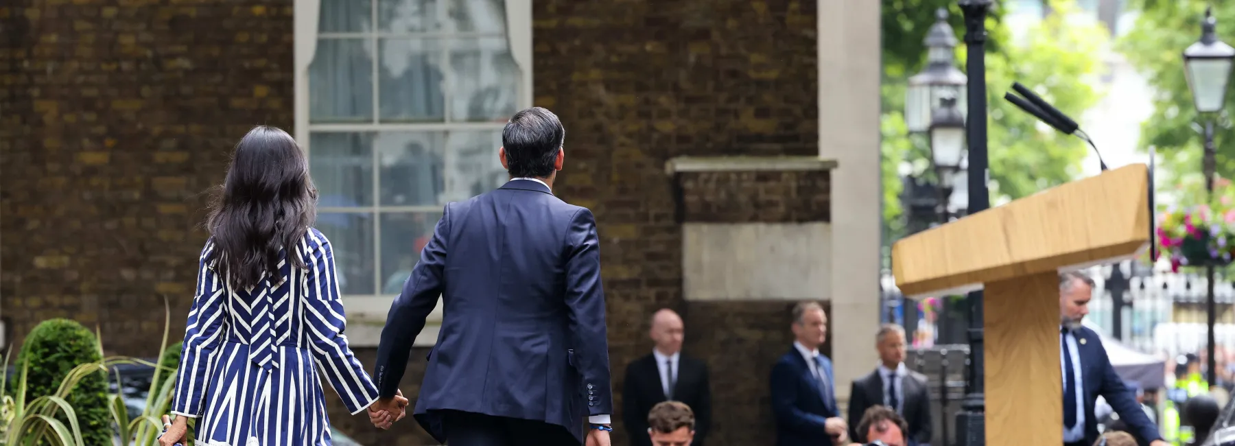 Rishi Sunak leaving Downing Street