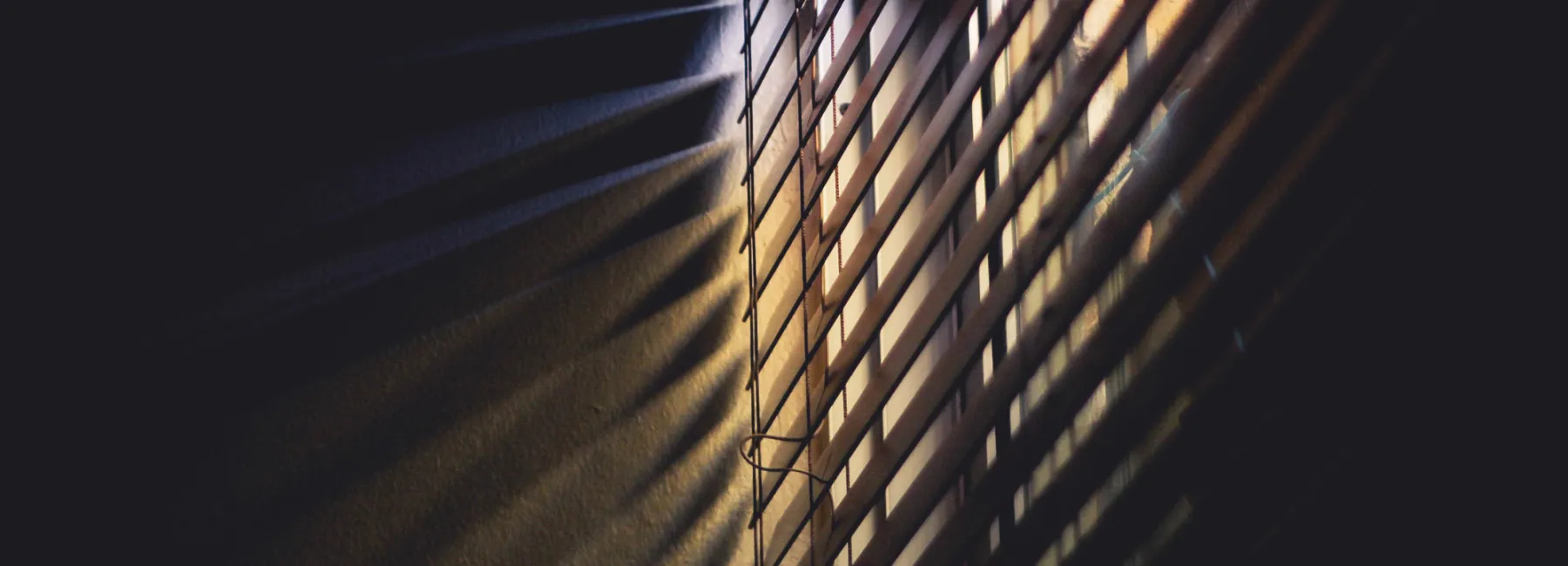 Light coming through blinds