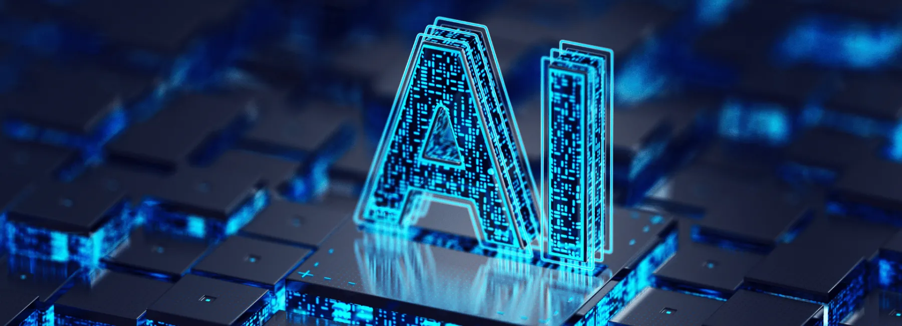AI letters on a keyboard