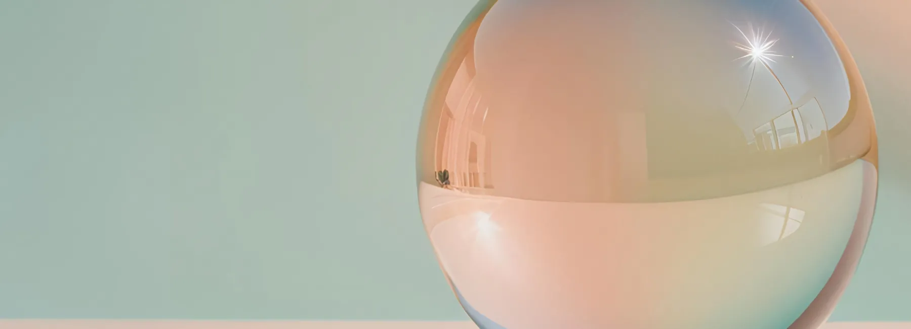 Transparent glass sphere