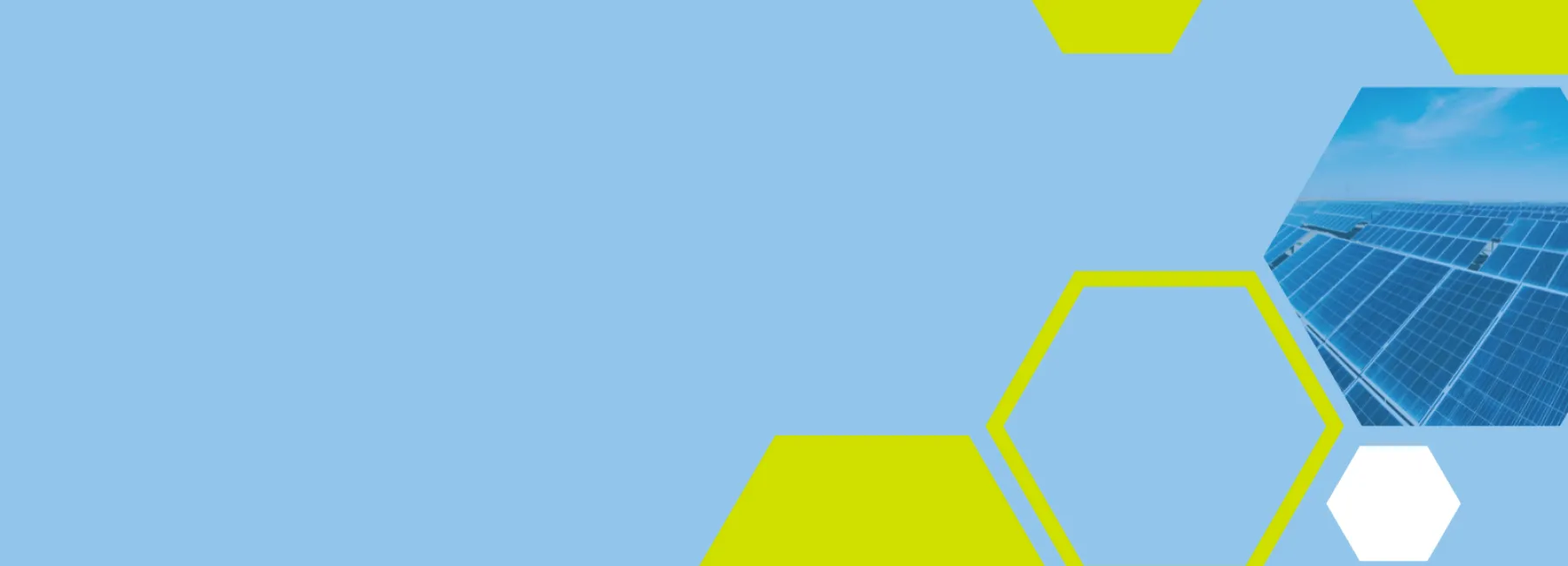 Hexagons on blue background