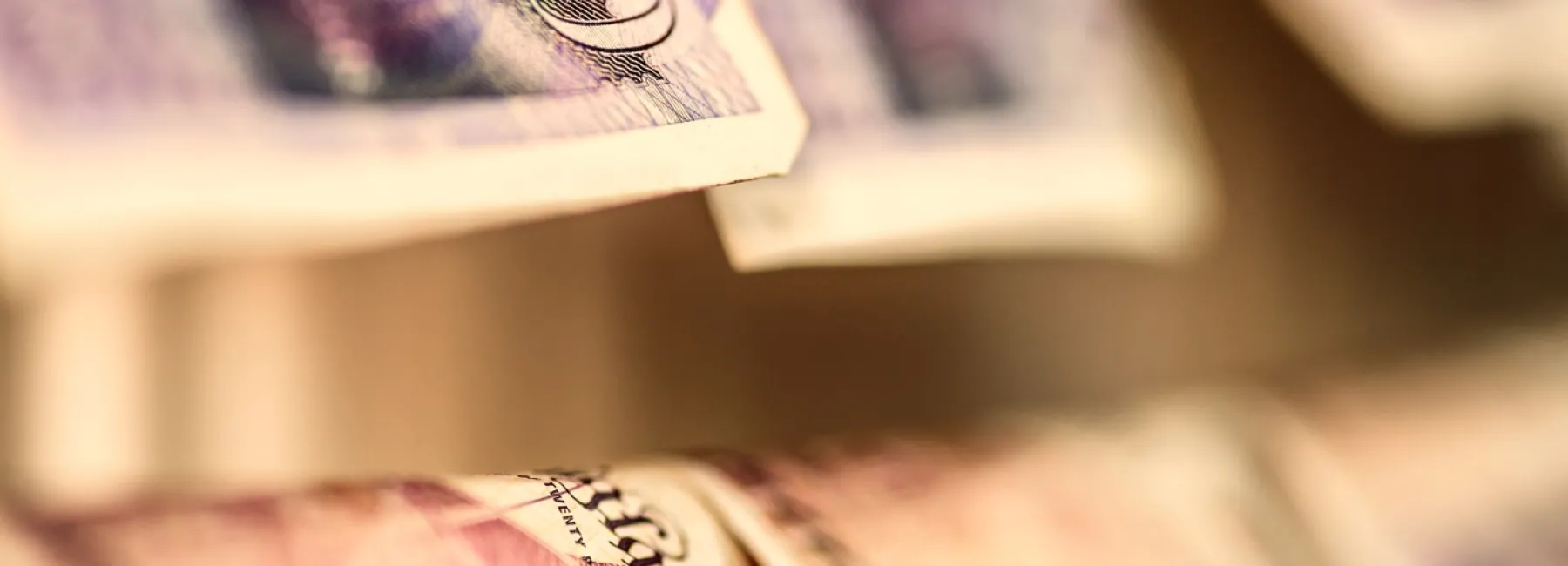 £20 notes on a clothes line