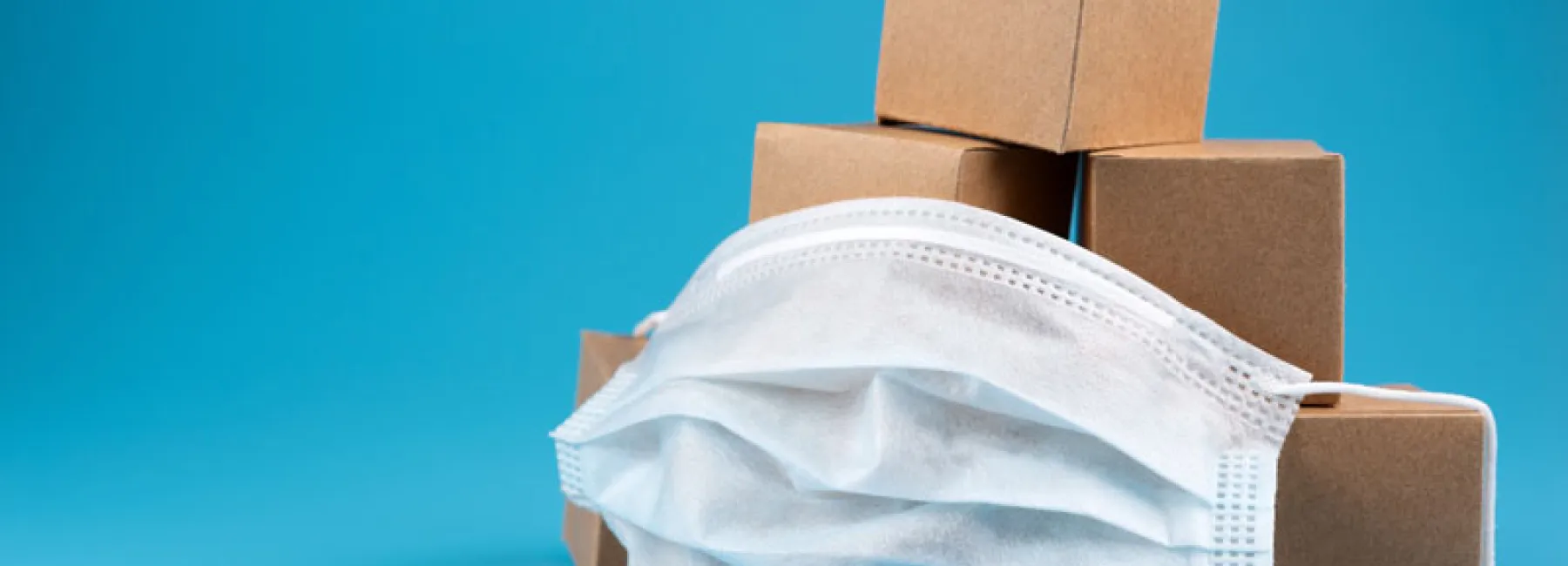 Boxes of COVID masks