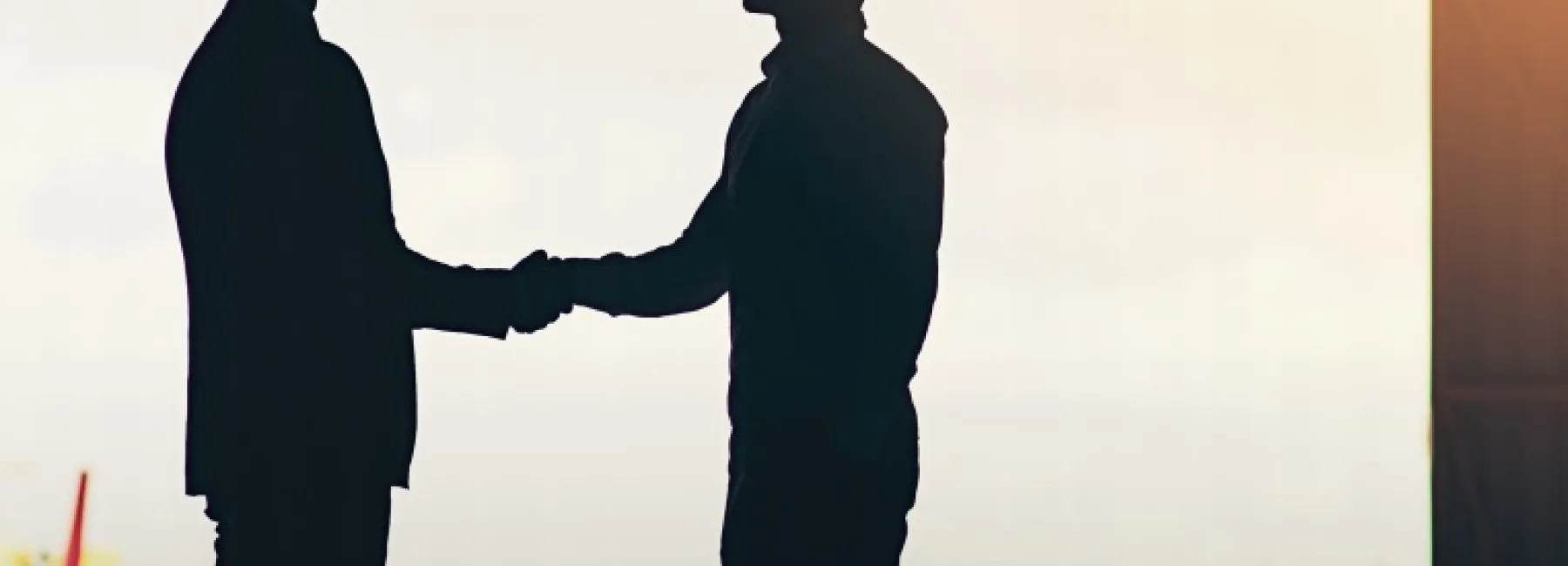 Two people shaking hands
