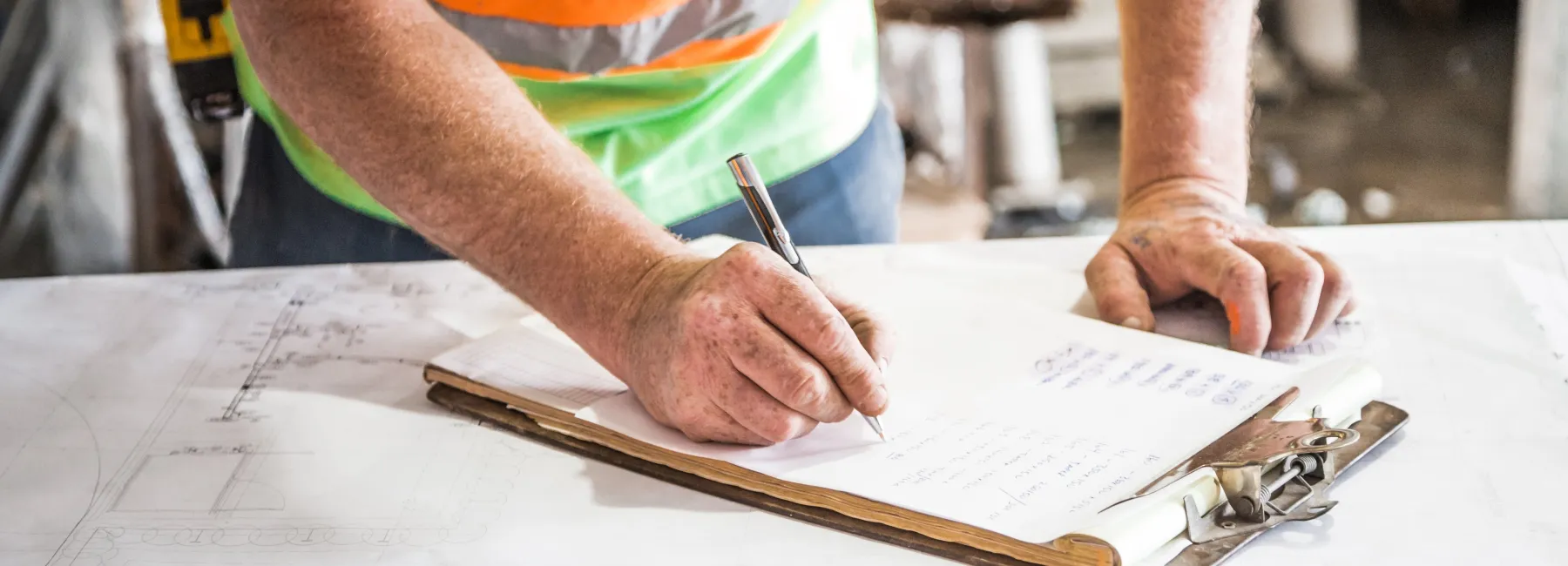 Engineer with a clipboard