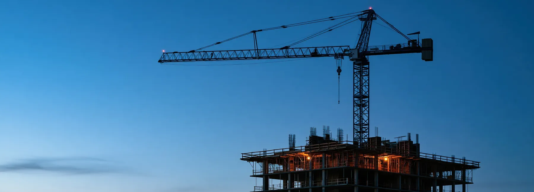 Crane and development on skyline