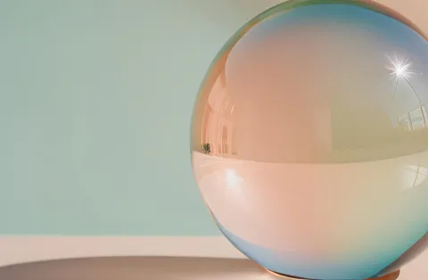 Transparent glass sphere