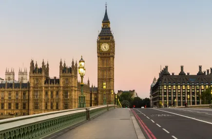 Westminster Bridge looking towards the Houses of Parliament