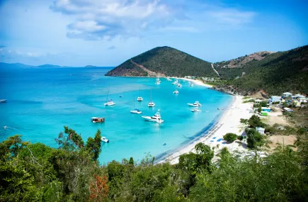 A bay in the British Virgin Islands