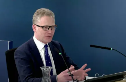 Daniel Bruce giving evidence to the Covid-19 Inquiry