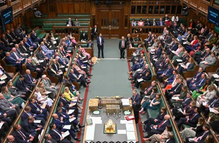 The House of Commons during PMQs