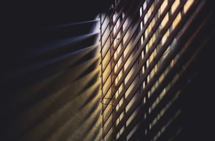 Light coming through blinds