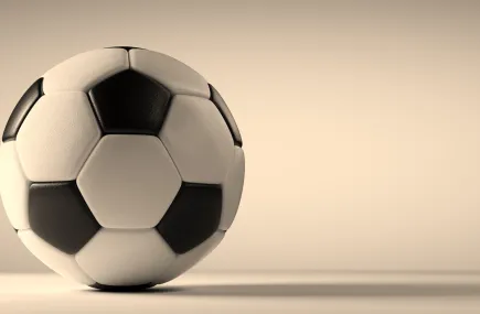 Football on a white background