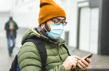 Man in a face mask