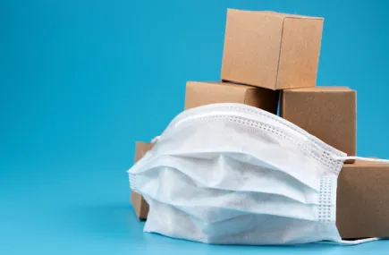 Boxes of COVID masks