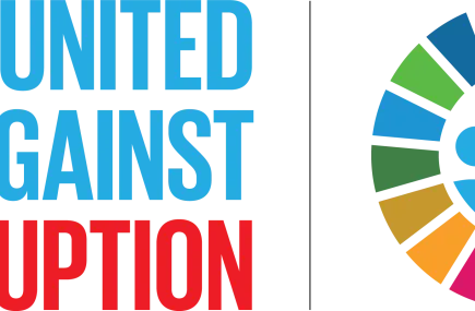 UN United Against Corruption banner