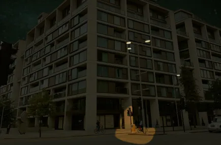 Building at night