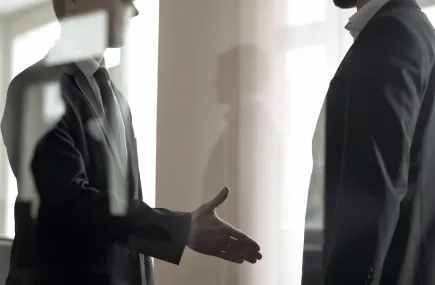 Two people shaking hands