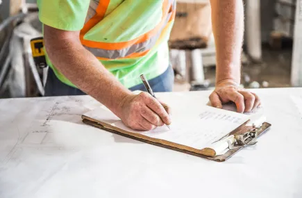 Engineer with a clipboard