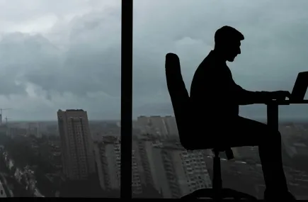 Person at a laptop