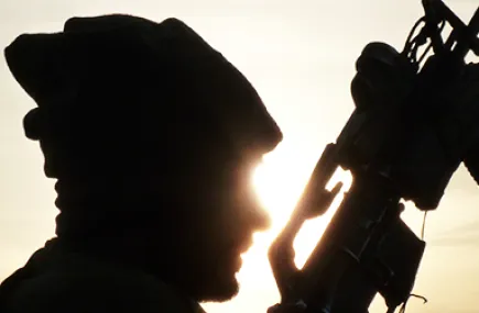 Silhouette of a solider