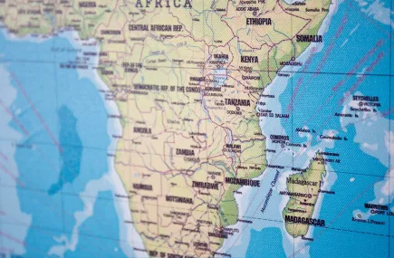 Map of African continent