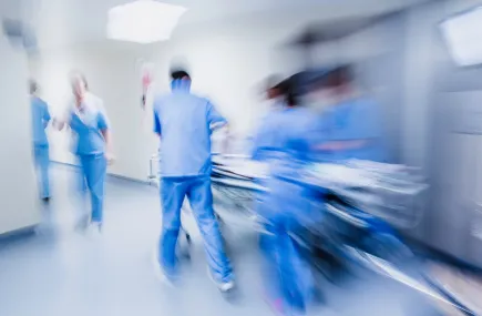 People working in hospital
