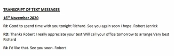 Text message transcript
