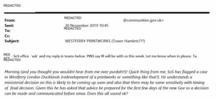 Email screenshot