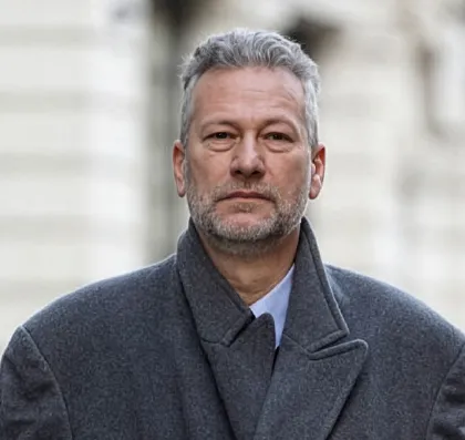 Nathan Gill, former MEP for the Brexit Party, arrives for sentencing at Old Bailey in London, United Kingdom on November 21, 2025 after pleading guilty to eight counts of bribery under the Bribery Act 2010.